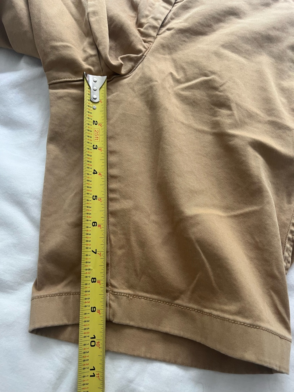 J. Crew Tan 10" Bermuda Stretch Chino Short Size 4 Summer H5826 - Picture 14 of 14